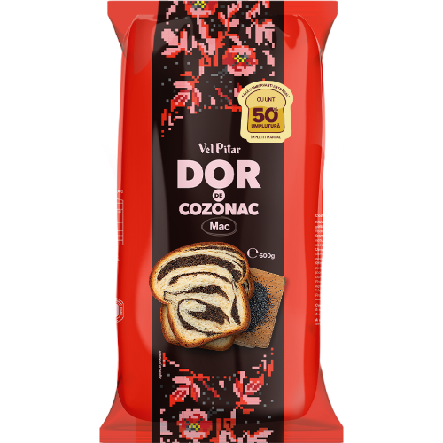 Cozonac cu mac, 600g