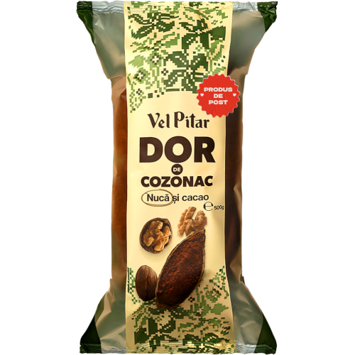 Cozonac cu nucă și cacao de post, 500g