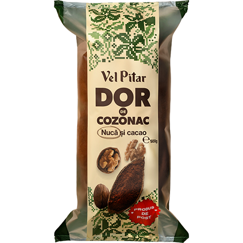 Cozonac cu nucă și cacao, 500g