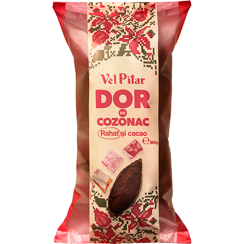 Cozonac cu rahat și cacao, 500g